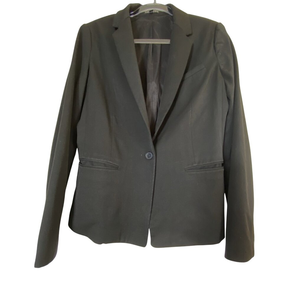 Express Womens Black Blazer‎ Size 12 Classic Office Work Casual Boss Jacket Cute